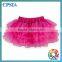 Hot Sale Last Fashion Mini Baby Girls Chiffon Hot Pink Pleated Tutu Skirts With Elastic Band Waistline Girls Puffy Party Dresses