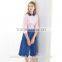 latest design high waist lady fashion classic blue jeans pants