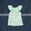 WY-825 Ruffle Collar Top Pearl T Shirt Kids Infant Tank Girls Ruffle Neck Tops Baby Clothes