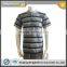 100% Polyester Striped Short Sleeve Polo Shirt