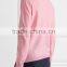 Crew Necked Pink Colored Asymmetrical Hem 100% Cashmere Sweater Women