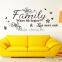 FAMILY Where Life Begins And Love Never Ends Quote Wall Stickers Removable Art Decal