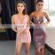 B33775A 2017 Autumn Party fashion mature Women suede bandage dress
