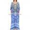Latest New Digital Print Long Kaftans Colourful Long Digitally printed evening beach kaftan for woman visocse chiffon long dress