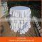 Fancy Product Tiered White Steps In Table Skirt For Wedding Decorative