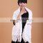 new warm and soft noble mink fur scarf / knitted mink fur shawl