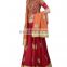 Zari Embroidered Crimson Red Lengha Set