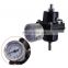 Universal Aluminum Adjustable 1-140 PSI Fuel Pressure Regulator+W/Gauge Black
