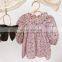 2020 girls skirt sweet and lovely style floral lace long sleeve dress