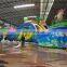 Outdoor Blow Up Aqua Park Lotus Flower Frog Theme Slide Inflatable Water Amusement Park with 3 Pools