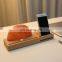modern salt lamp led night light,  with wireless charger usb port , non - polar touch switch good for bedroom