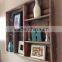 Rustic stain antique solid wooden wall shelf,vintage wall shelves wood