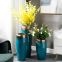 Simple Modern European Style Green Blue Different Size Ceramic Vase For Hotel Decor