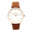 Stainless Steel Ultrathin Women Watches Man Genuine Leather Quartz Watch