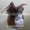 2015 Ladies Design Feather Fascinator Sinamay For Party/Races/Chuch