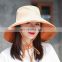 New ins style fashion big brim solid color double-sided fisherman hat summer simple lace sun hat