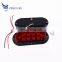 Auto car vehicle lighting part 16 diodes led 6 inch oval park rear stop turn tail light with SAE DOT