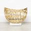 gold plated bowl with marble base