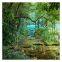 Green Color Forest Wall Mural 3D 5D 8D 16D Embossed Wall Decoration For Home Tv Background Drop Ship