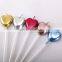 4 Pcs/Bag Birthday Candle Personality Creative Love Star Long Pole Gold-Plated Candle for Cake Decorated Art Birthday Candle