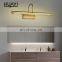 HUAYI China Wholesale Bronze 40watt Nordic Hotel Bedroom Bedside Modern Decorative LED Wall Lamp