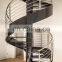 Safety Steel Structure Staircase of Curved  Staircase with Stainless Steel Staircase Railings