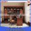 Study room Modern panel cabinet corner bookcase with study table design