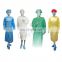 Custom low price disposable nonwoven medical hospital clothing patient gown