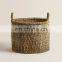 Handwoven Natural Seagrass Laundry Basket Decor Set Of 2 Straw Storage Basket