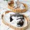 Hot Sale Simple Organic Oval Hyacinth Cat Nest With Handles and Cushion Pet Bed Pet Supplies Wholesale Made in Vietnam