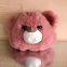 014Autumn New Cartoon Artificial Rabbit Hair Bear Head Bag Popular Fashion Long Chain Women's Handbag Girls Pink Cute Teddy Bear Bag
