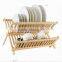 Eco-friendly Bamboo Folding Dish drying Rack for kitchen