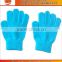 Hot sell acrylic winter plain magic gloves
