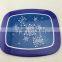 Snow Pattern Rectangular Tin Tray,metal Tin Tray