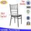 stacking cheap price restaurant furniture light black steel chiavari dining party chairs for sale