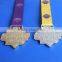 Custom Metal Plated Gold & Silver Tone Zinc Alloy Sport Ribbon Medallion for Souvenir