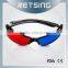 Plastic polarized 3D Red&Blue glasses for LG TV or real 3d cinema