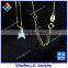 factory price hot selling white star opal pendant necklace with S925 silver 18K gold plated chain