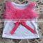 wholesale child ruffle petti tops,blank kid shirtsTank top,little girls sleeveless t-shirts,kids lace vest top tees