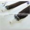 Wholesale top quality silky straight dark color 100% remy human hair micro ring hair extension