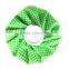 9" cloth ice bag green background with white grid design