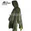 olive green polyester teffeta 100% waterproof rain cape