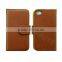 Factory Price Book Style Flip Wallet Leather Case For iPhone4/4S