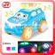 Funny cartoon BO battery car toy with light