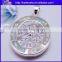 Hot !! Pendant Necklace Blue Fire Opal 925 Sterling Silver Round Diamond Necklace Pendants