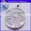 Hot !!! Created White Fire Opal Inlay Pendant 925 Sterling Silver Semi Precious Stone Pendants Wholesale