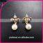 wholesale fashion earrings 2015 simple design earrings/pearl bow earrings