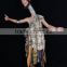 Creative Vivid Lifelike Wax Statue of Long Neck Man for Art Exhibition
