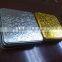 Oval and Square biscuit tin box golden & silver color