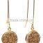2015 trendy plated Quartz earring, druzy pendant earring, disc earrings
